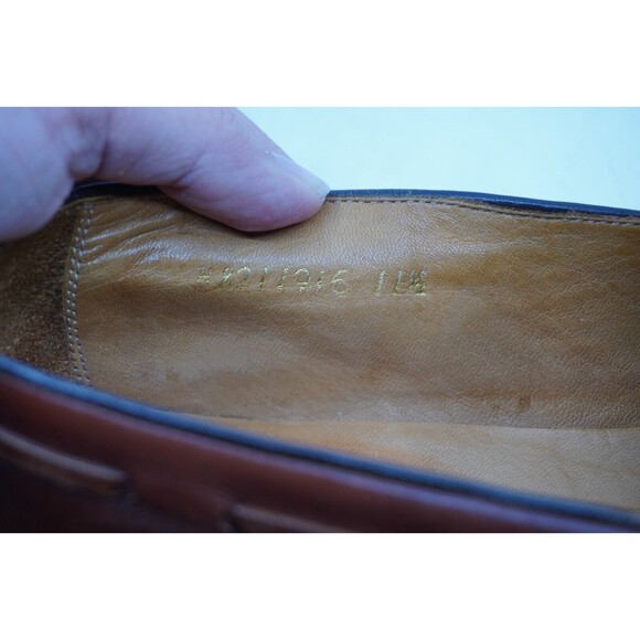 Beckett Simonon Bernard Tassel Loafers Brown Leather Handmade US Sz 11.5 - Picture 9 of 9